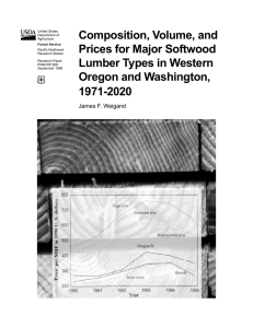 Composition, Volume, and Prices for Major Softwood Lumber Types in Western