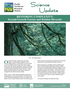 O RESTORING COMPLEXITY: Second-Growth Forests and Habitat Diversity Pacific