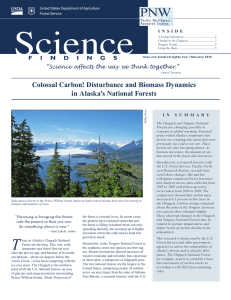 PNW Colossal Carbon! Disturbance and Biomass Dynamics in Alaska’s National Forests F