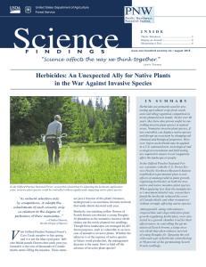 PNW Herbicides: An Unexpected Ally for Native Plants F
