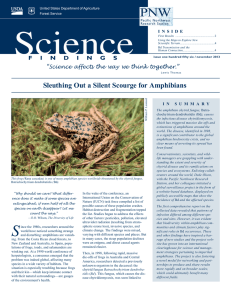 Sleuthing Out a Silent Scourge for Amphibians F I N