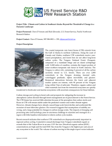 Project Title:  Climate and Carbon in Southeast Alaska: Beyond... Dynamic Landscape