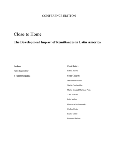 Close to Home The Development Impact of Remittances in Latin America