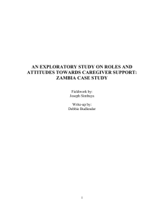 AN EXPLORATORY STUDY ON ROLES AND ATTITUDES TOWARDS CAREGIVER SUPPORT: