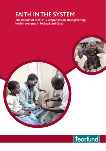 FAITH IN THE SYSTEM health systems in Malawi and Chad