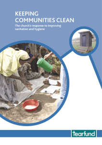 KEEPING COMMUNITIES CLEAN The church’s response to improving sanitation and hygiene