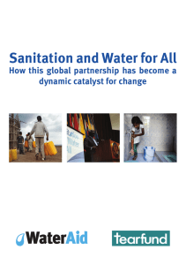 Sanitation and Water for All dynamic catalyst for change