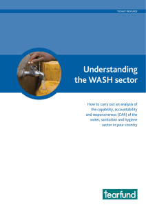 Understanding the WASH sector