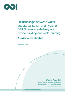 Relationships between water supply, sanitation and hygiene (WASH) service delivery and