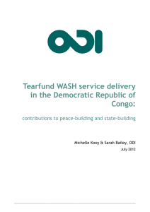 Tearfund WASH service delivery in the Democratic Republic of Congo: