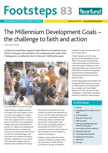 Footsteps  83 The Millennium Development Goals –