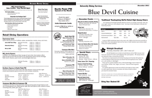 Blue Devil Cuisine North Point PM University Dining Services