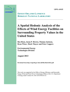 A Spatial Hedonic Analysis of the Surrounding Property Values in the