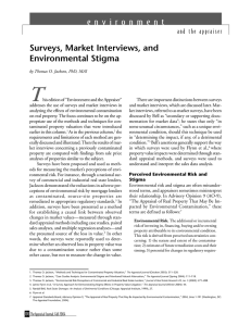 T Surveys, Market Interviews, and Environmental Stigma