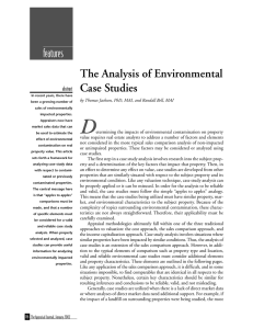 D features The Analysis of Environmental Case Studies
