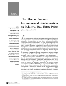 T features The Effect of Previous Environmental Contamination