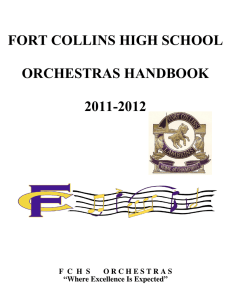FORT COLLINS HIGH SCHOOL ORCHESTRAS HANDBOOK 2011-2012