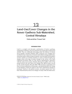 12 Land-Use/Cover Changes in the Kewer Gadhera Sub-Watershed, Central Himalaya