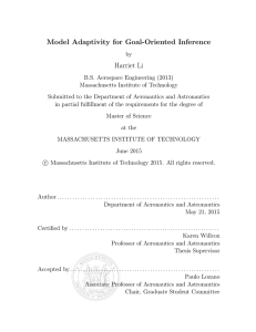 Model Adaptivity for Goal-Oriented Inference Harriet Li