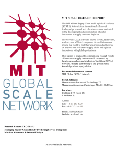 MIT SCALE RESEARCH REPORT