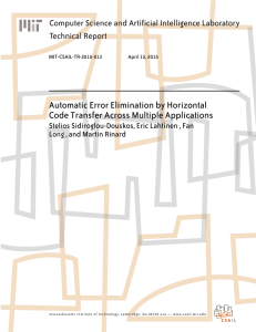 Automatic Error Elimination by Horizontal Code Transfer Across Multiple Applications Technical Report