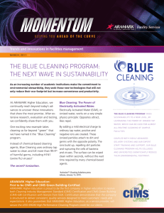 Momentum THE BLUE CLEANING PROGRAM: THE NEXT WAVE IN SUSTAINABILITY &gt;&gt;