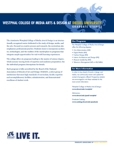 WESTPHAL COLLEGE OF MEDIA ARTS &amp; DESIGN AT DREXEL UNIVERSITY