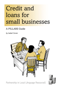 Credit and loans for small businesses A PILLARS Guide