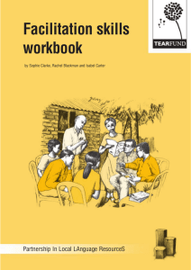 Facilitation skills workbook Partnership In Local LAnguage ResourceS