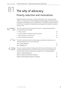 B1 why Poverty reduction and motivations SECTION