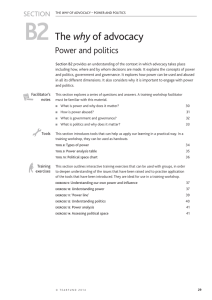 B2 why Power and politics SECTION