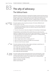 B3 why The biblical basis SECTION