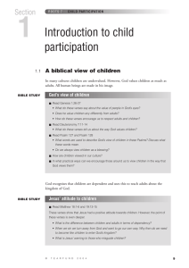 1 Introduction to child participation Section
