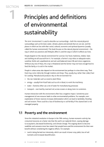 1 Principles and definitions of environmental sustainability