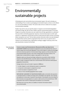 5 Environmentally sustainable projects SECTION