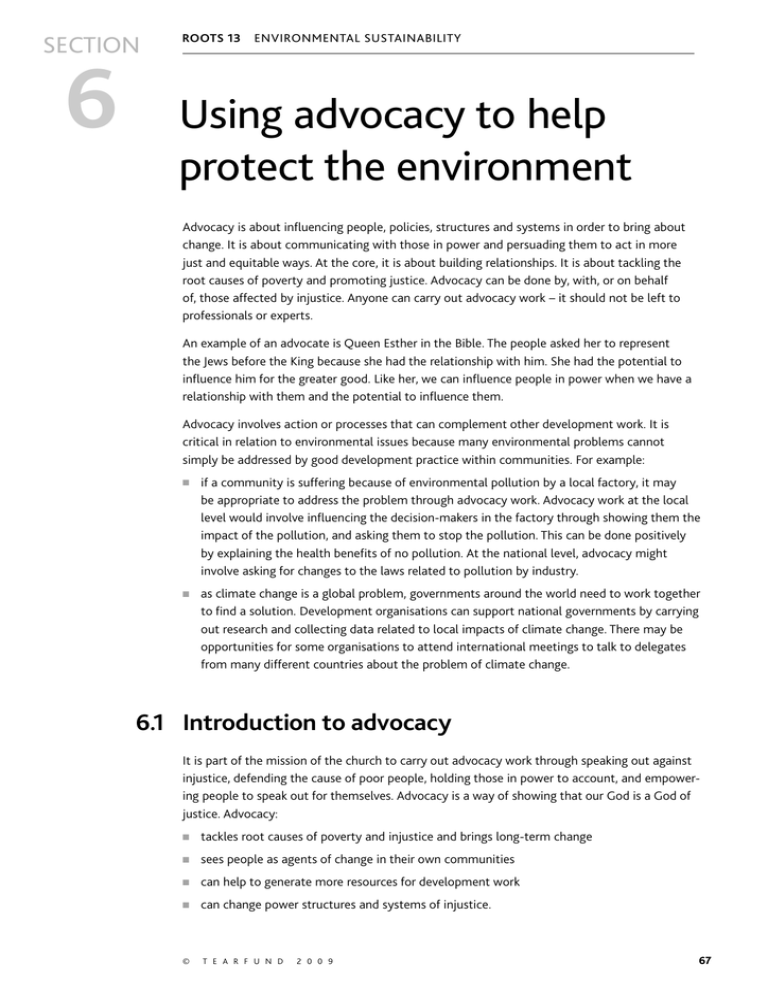 6-using-advocacy-to-help-protect-the-environment-section