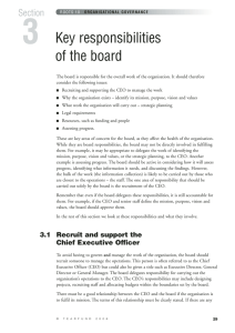 3 Key responsibilities of the board Section