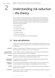 2 Understanding risk reduction – the theory SECTION