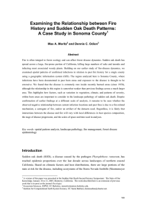 Examining the Relationship between Fire History and Sudden Oak Death Patterns: