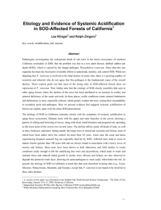 Etiology and Evidence of Systemic Acidification in SOD-Affected Forests of California