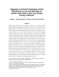 Vegetation and Small Vertebrates of Oak