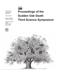 Proceedings of the Sudden Oak Death Third Science Symposium