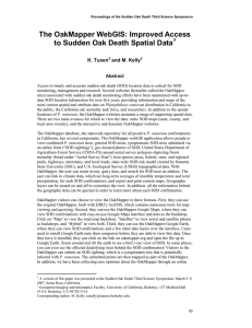 The OakMapper WebGIS: Improved Access to Sudden Oak Death Spatial Data