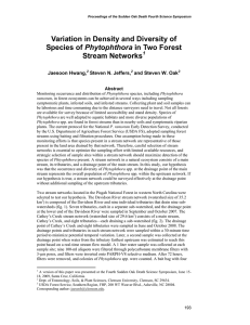 Variation in Density and Diversity of Phytophthora Stream Networks