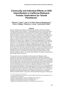 Community and Individual Effects on SOD Intensification in California Redwood