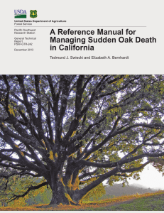 A Reference Manual for Managing Sudden Oak Death in California