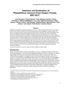 Detection and Eradication of 2001-2011  Phytophthora ramorum