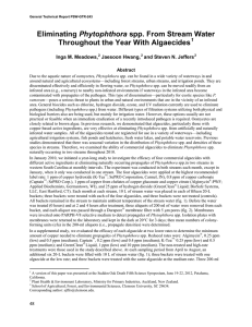 Phytophthora Throughout the Year With Algaecides  Inga M. Meadows,