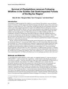 Phytophthora ramorum Wildfires in the Sudden Oak Death-Impacted Forests