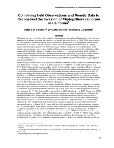 Combining Field Observations and Genetic Data to Phytophthora ramorum in California